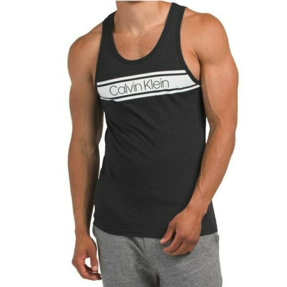 NWT Calvin Klein Men's Vibration Logo Graphic Print Casual Active Tank Top - Picture 1 of 5